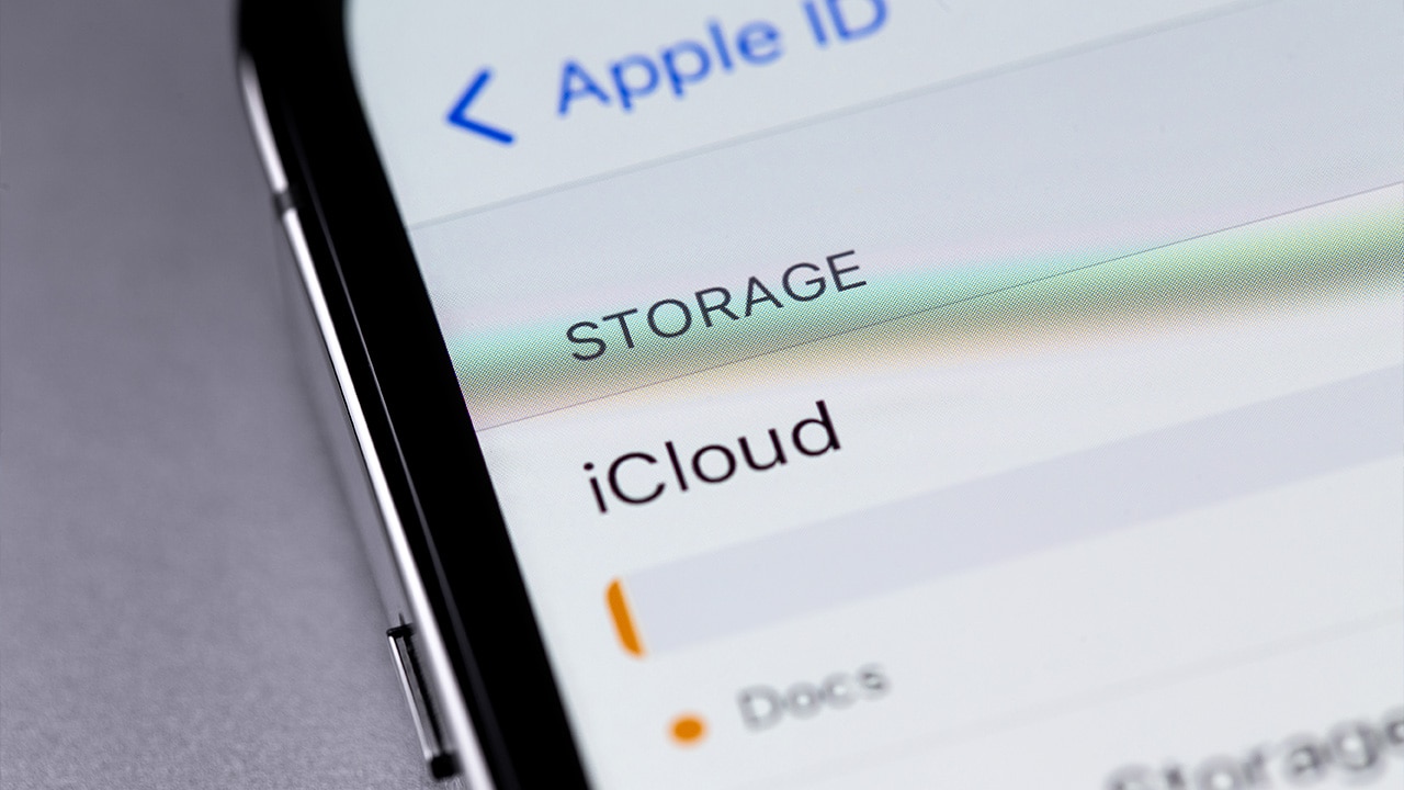 Image: Close up of iCloud storage.