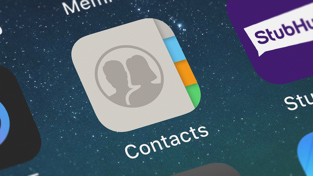 Image: Contacts app on an iPad.