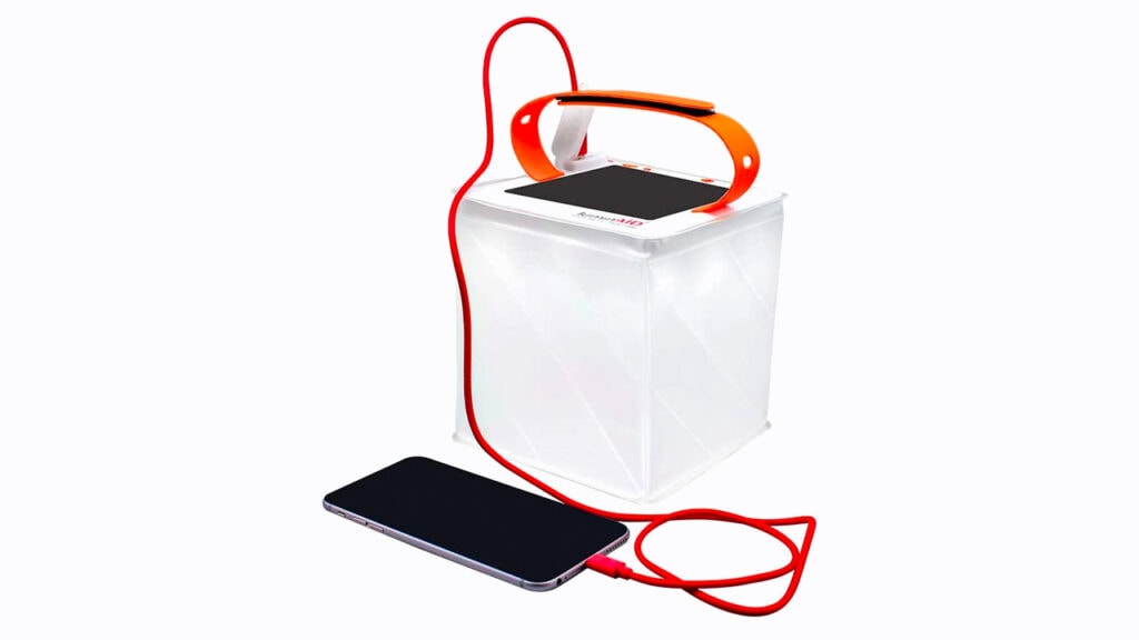 Image: LuminAID Solar Camping Lantern & Phone Charger.