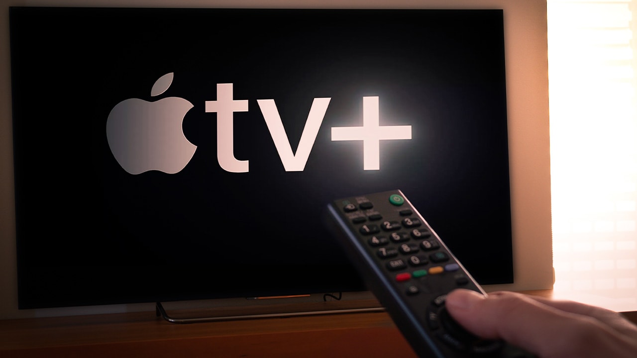 Image: Person watching Apple TV+.