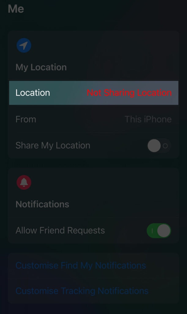 Your location will now be paused on Find My iPhone. 
