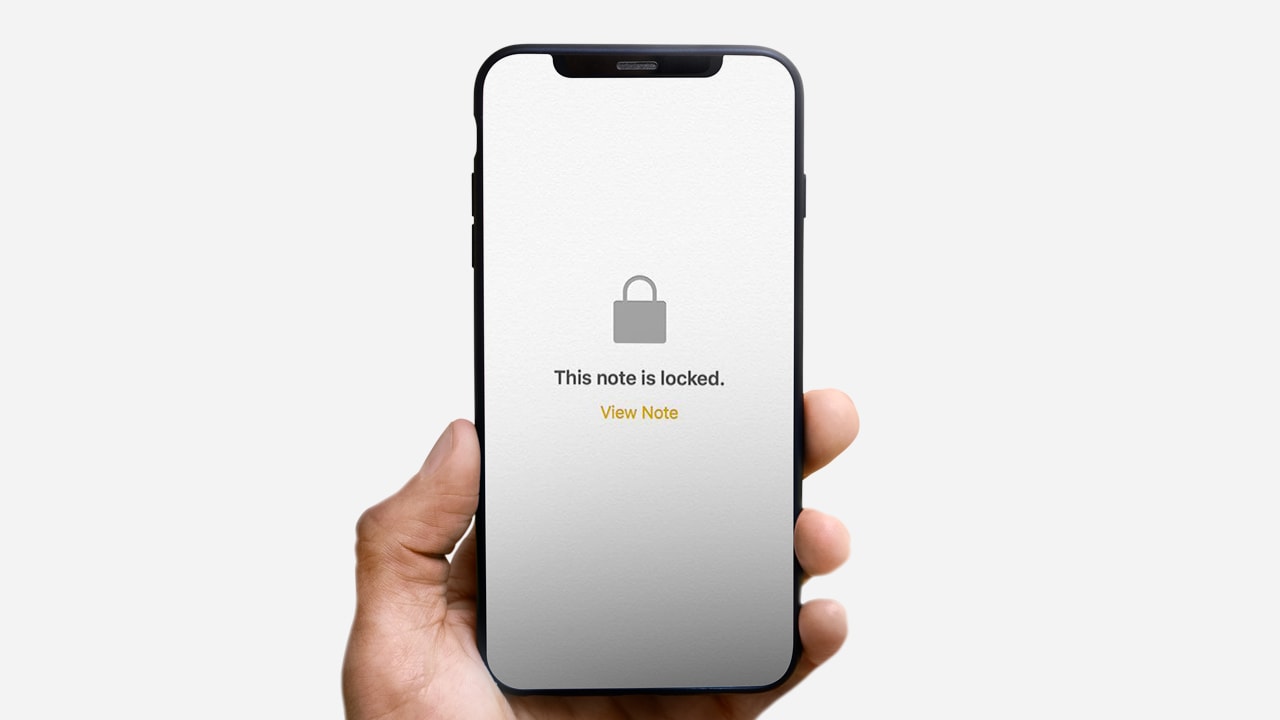 Image: How to lock a note on iPhone.